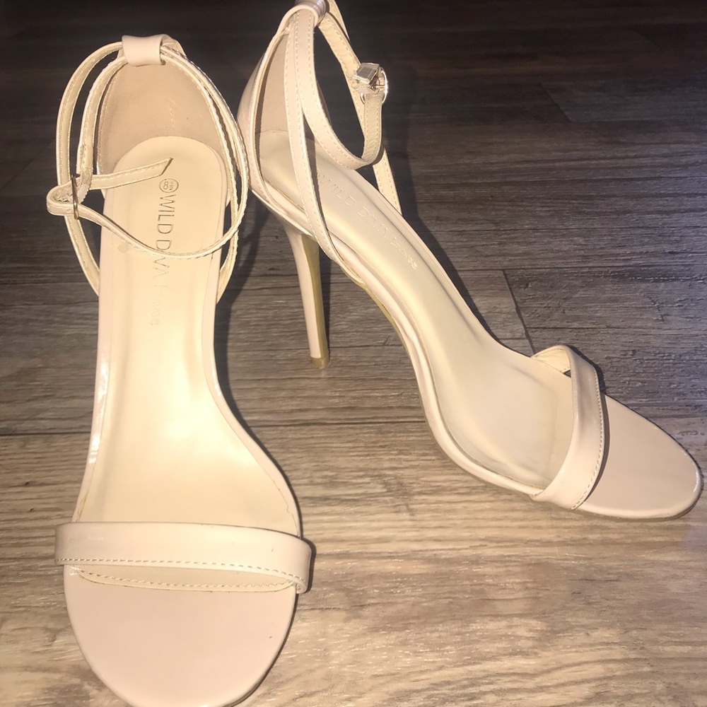 Wild Diva Beige Strappy Heel